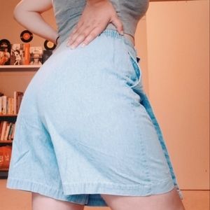 Buttoned Jean Skort